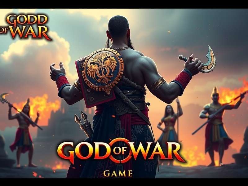 God of War gameplay showing Kratos fighting Draugr enemies