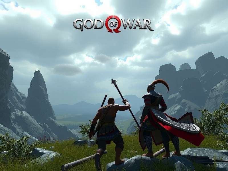 Kratos battling a Valkyrie in God of War PS4