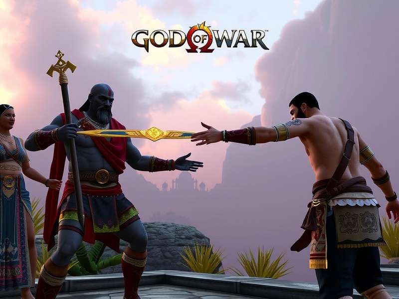 God of War PS5 graphics close-up of Kratos armor detail