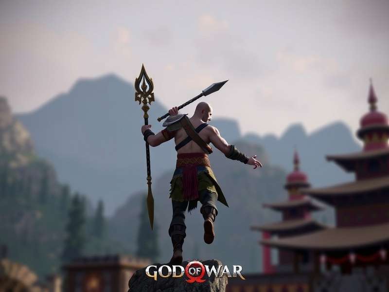 Kratos and Atreus facing a dragon in God of War PS5 gameplay