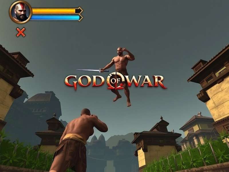 Kratos fighting hydra in God of War PS2 gameplay