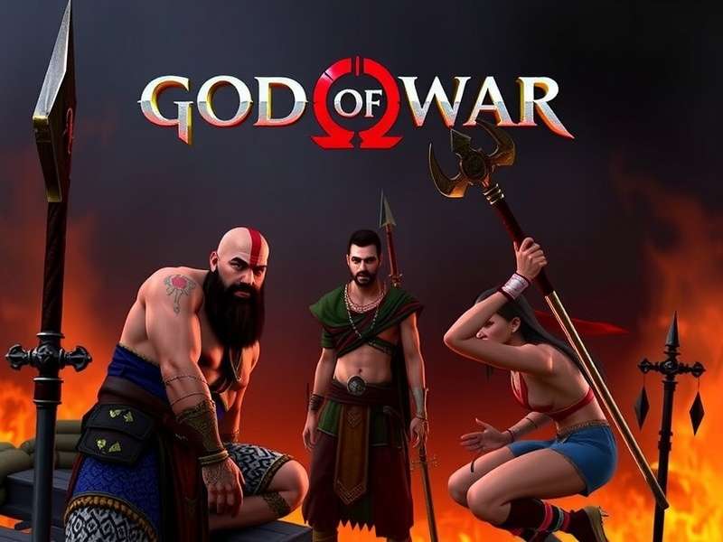 God of War games collection showing Kratos evolution through different titles