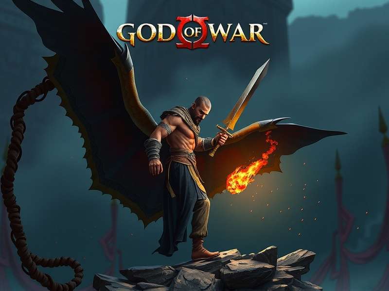 God of War game artwork depicting Kratos with axe