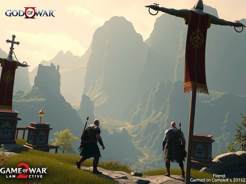 Kratos and Atreus in God of War game scene