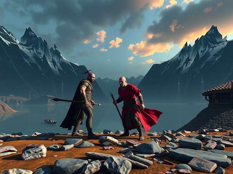 God of War PC gameplay screenshot showing Kratos and Atreus in a boat