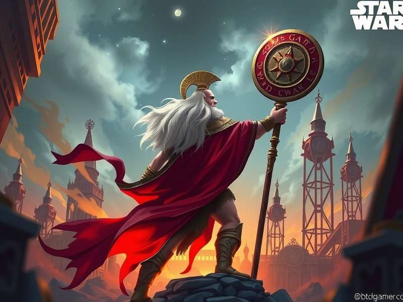 God of War Kratos holding Leviathan Axe in snowy landscape