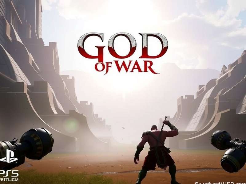 God of War Ragnarök gameplay on PlayStation 5 showing Kratos and Atreus battling in snowy mountains