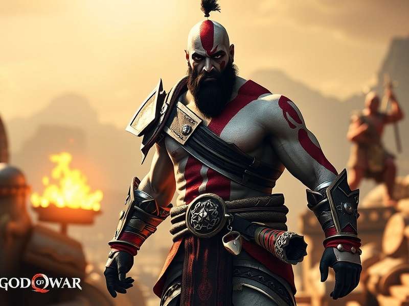 Kratos throwing the Leviathan Axe in Midgard