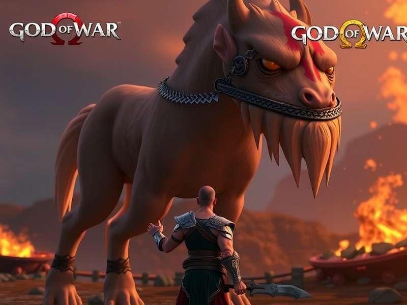 Kratos and Atreus looking over Lake of Nine in God of War