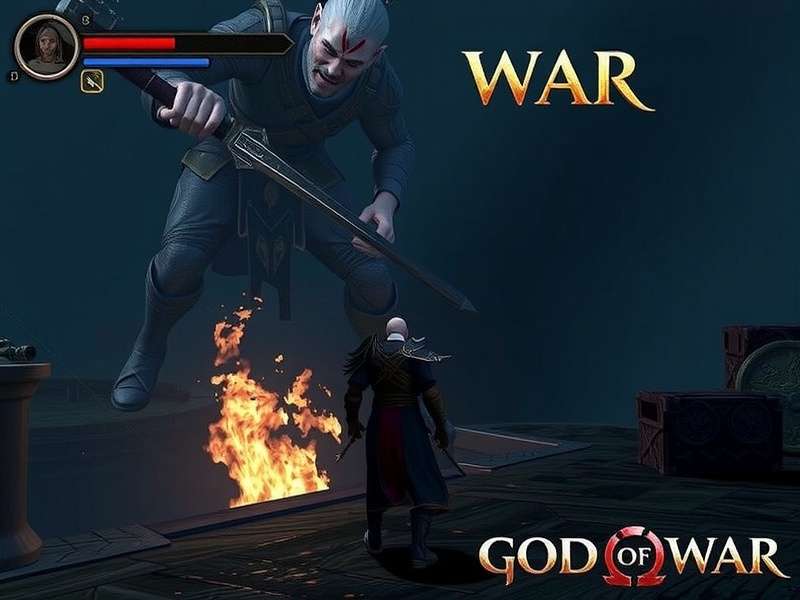 God of War PS5 gameplay screenshot showing Kratos and Atreus in a forest