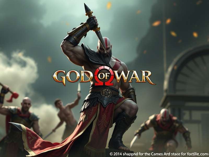 Kratos holding Leviathan Axe in snowy landscape