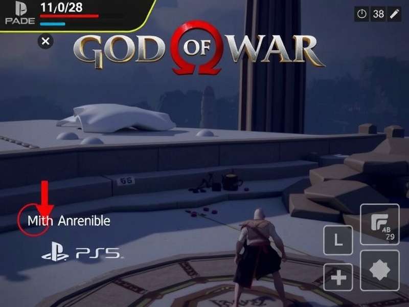 God of War (2018) running on PS5