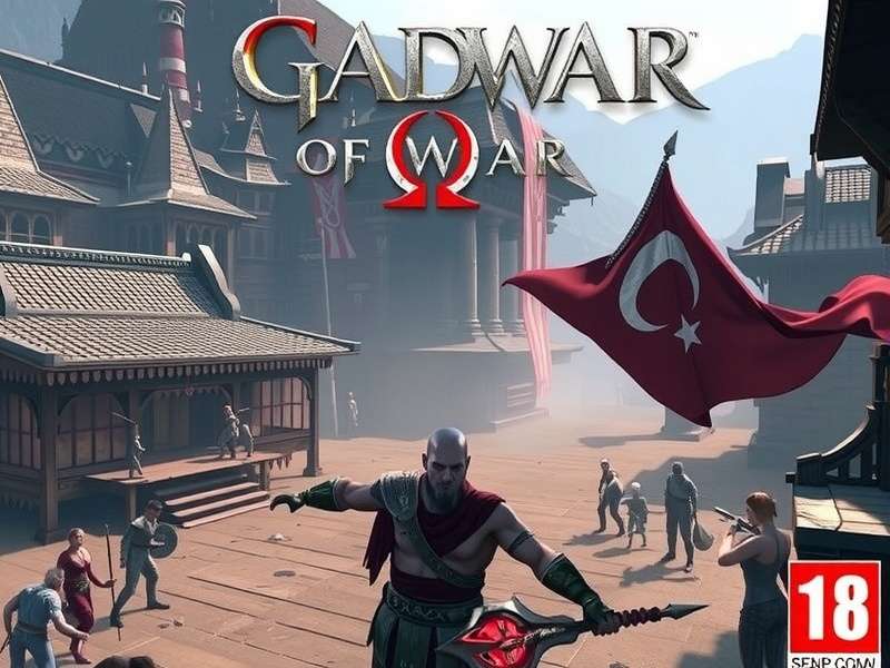 Kratos and Atreus looking over the Lake of Nine on PC with ultra graphics