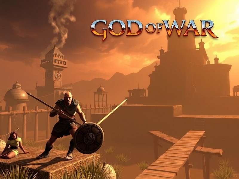 God of War PS3 gameplay showing Kratos fighting enemies