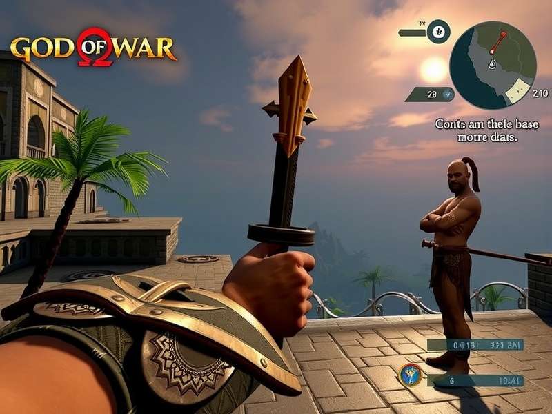 God of War Ragnarök gameplay on PS5 showing Kratos and Atreus