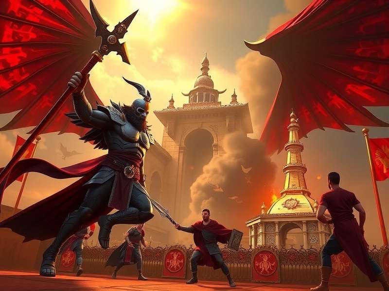 Kratos and Atreus gazing at the Lake of Nine in God of War (2018)