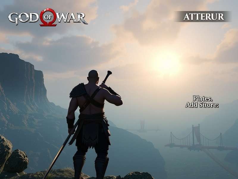 Kratos and Atreus standing together in God of War gameplay scene
