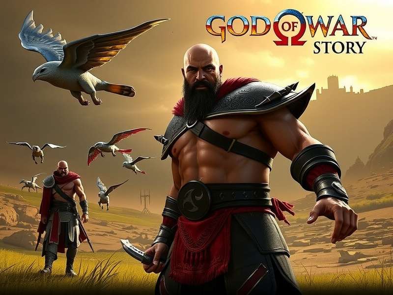 God of War Story — Kratos stands with the Leviathan Axe, facing the Norse wilds