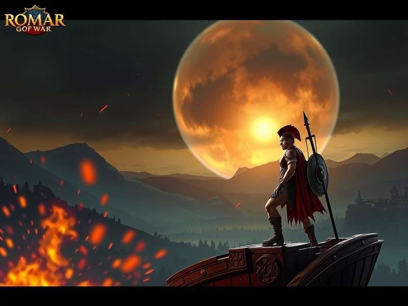 Roman God of War Mars concept art in God of War game style