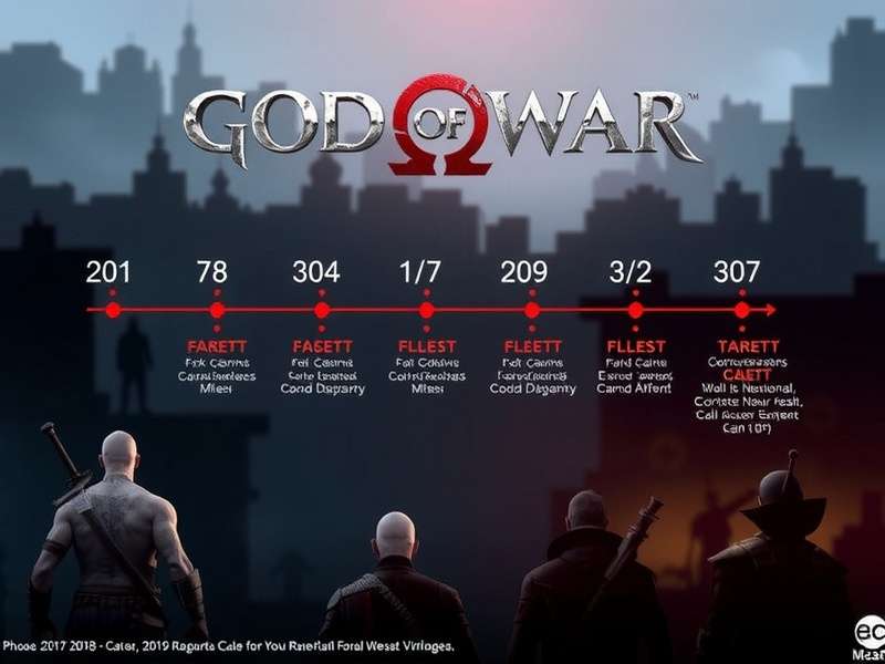 God of War series timeline collage showing Kratos from Greek era to Norse era