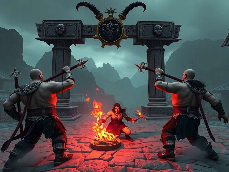 Kratos and Atreus standing on a snowy Midgard peak, Leviathan Axe in hand