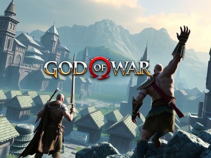 God of War game running on a low-end PC setup — Kratos in action with optimized settings