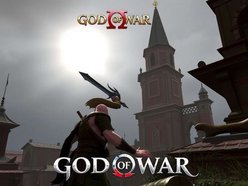 God of War PS3 collection – Kratos standing with blades of chaos in epic battle